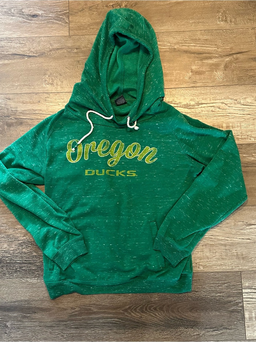 Stadium Athletics Green Oregon Ducks Hooded Pullover with Yellow Logo